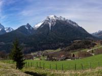 Deutschland - Panorama vom Soleleitungsweg oberhalb Ramsau / Berchtesgadener Alpen